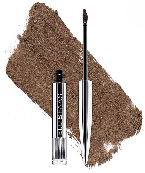 Ellis Brows brow gel displayed with brow color swatch, showcasing natural brow enhancement and definition.